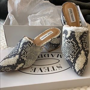 Steve Madden Snakeskin Mules
